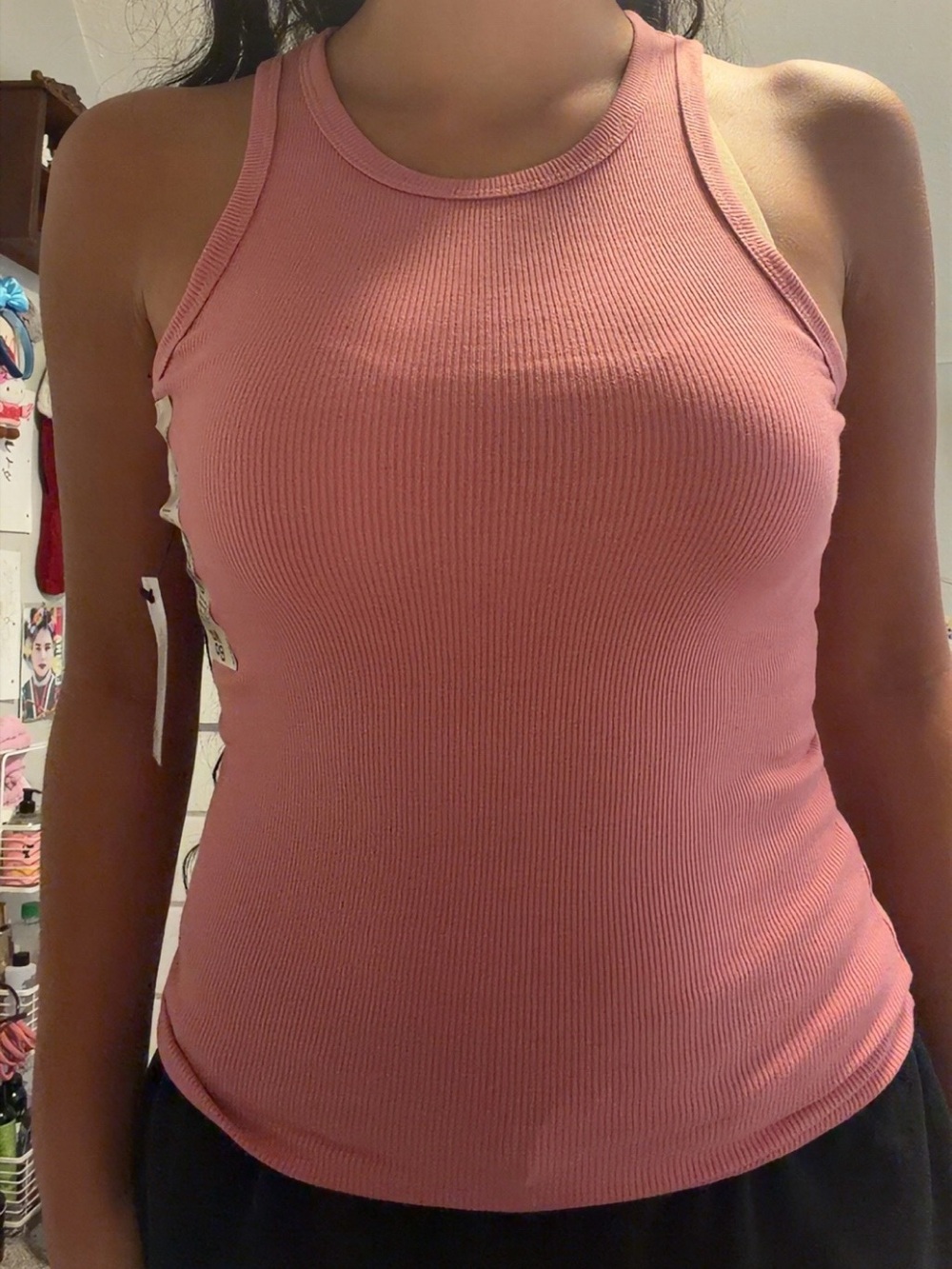 Women's Ribbed Tank Top - Dusty Rose